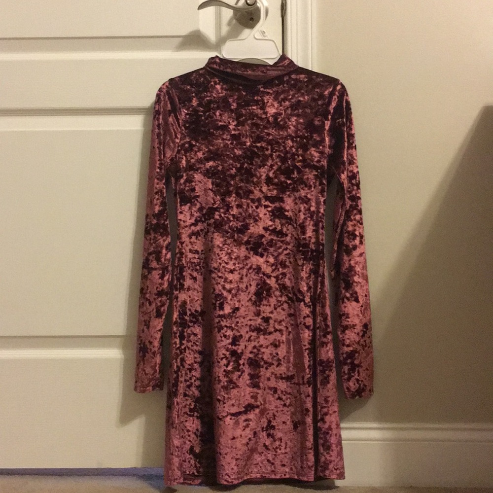 Urban Outfitters mock-neck velvet minidress